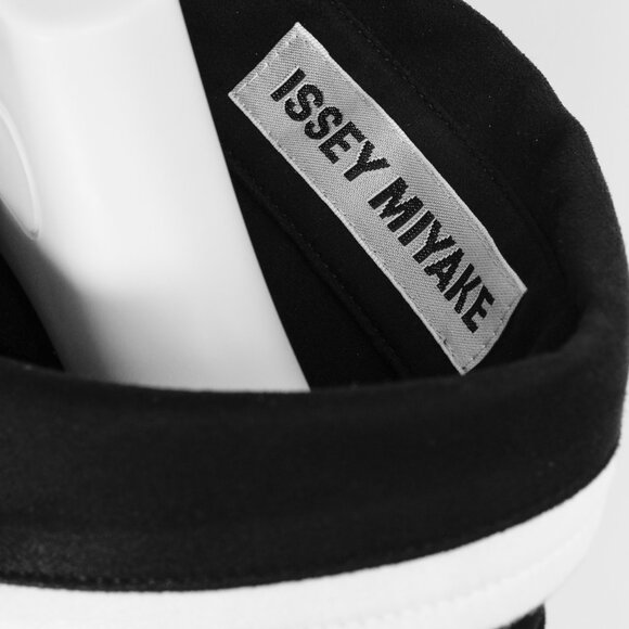 Issey Miyake Black White Moleskin Button Up Shirt - Picture 4 of 11